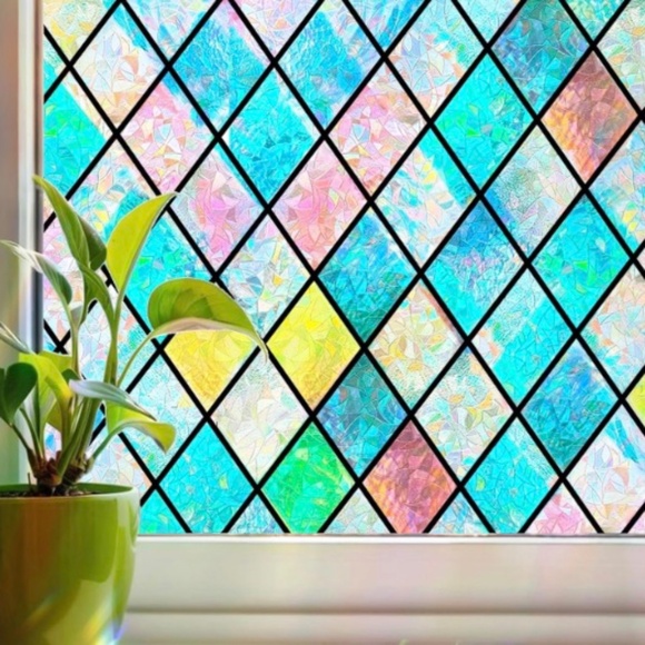 Linarun Window Privacy Film Stained Glass Window Film (QTY 5) - Picture 1 of 10